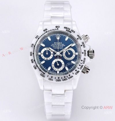 Best Replica AET Remould Rolex Ceramic Daytona Watch 43 Azzurro-blue Dial